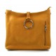 Bolso bandolera de cuero de mujer bolso de espalda de piel bandolera amarillo