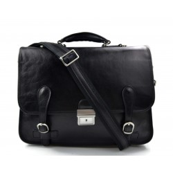 Bolso cartera de cuero bolso de cuero bolso hombre bolso mujer negro