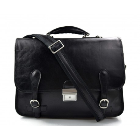 Sac homme femme en cuir traverser sac à main noir