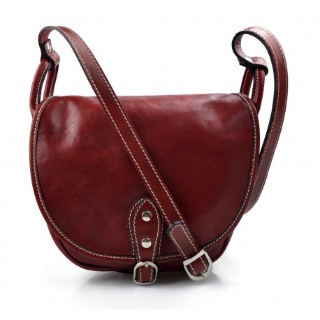 Ladies handbag leather bag clutch hobo bag shoulder bag red