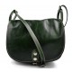 Bolsa de cuero de mujer verde  made in Italy bandolera bolso de espalda