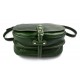 Bolsa de cuero de mujer verde  made in Italy bandolera bolso de espalda