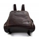 Backpack genuine leather travel bag weekender sports bag dark brown