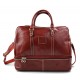 Leather duffle bag genuine leather shoulder bag red mens ladies travel bag gym bag luggage