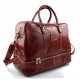 Leather duffle bag genuine leather shoulder bag red mens ladies travel bag gym bag luggage