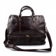 Leather duffle bag genuine leather shoulder bag dark brown mens ladies travel bag gym bag luggage