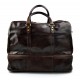 Leather duffle bag genuine leather shoulder bag dark brown mens ladies travel bag gym bag luggage