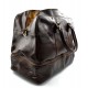 Leather duffle bag genuine leather shoulder bag dark brown mens ladies travel bag gym bag luggage