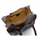 Leather duffle bag genuine leather shoulder bag dark brown mens ladies travel bag gym bag luggage