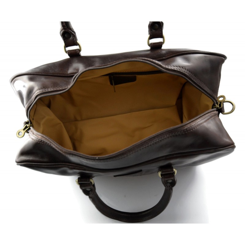 Mens Tan Leather Duffle Bag | IUCN Water