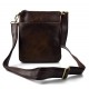 Bandolera de cuero bolso de espalda mujer de piel bolso de piel hombre marron oscuro cartero de cuero