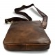 Dark brown leather shoulder bag sling mens women messenger leather satchel crossbody