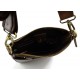 Bandolera de cuero bolso de espalda mujer de piel bolso de piel hombre marron oscuro cartero de cuero