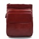 Leather satchel shoulder bag mens ladies crossbody women messenger red