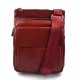 Sac a bandoulière en cuir homme femme sac d'épaule sac hobo en cuir sac postier rouge