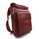 Leather satchel shoulder bag mens ladies crossbody women messenger red