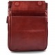 Leather satchel shoulder bag mens ladies crossbody women messenger red