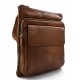 Leather satchel shoulder bag mens ladies crossbody women messenger brown