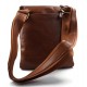 Leather satchel shoulder bag mens ladies crossbody women messenger brown