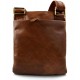 Leather satchel shoulder bag mens ladies crossbody women messenger brown