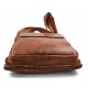 Leather satchel shoulder bag mens ladies crossbody women messenger brown