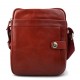 Leather shoulder bag mens women messenger leather satchel crossbody leather postman bag red