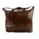 Leather dufflebag XXL weekender brown mens ladies travel duffel gym bag luggage