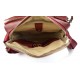 Leather shoulder bag mens women messenger leather satchel crossbody leather postman bag red