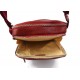 Leather shoulder bag mens women messenger leather satchel crossbody leather postman bag red