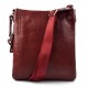 Leather shoulder bag mens women messenger leather satchel crossbody leather postman bag red