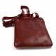 Leather shoulder bag mens women messenger leather satchel crossbody leather postman bag red