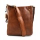 Leather shoulder bag mens women messenger leather satchel crossbody leather brown