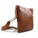 Leather shoulder bag mens women messenger leather satchel crossbody leather brown