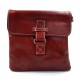 Borsello uomo donna borsa tracolla in vera pelle rosso made in Italy