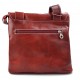 Borsello uomo donna borsa tracolla in vera pelle rosso made in Italy