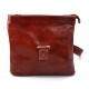 Borsello uomo donna borsa tracolla in vera pelle rosso made in Italy