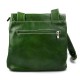 Borsello uomo donna borsa tracolla in vera pelle verde made in Italy