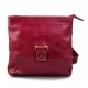 Borsello uomo donna borsa tracolla in vera pelle fucsia made in Italy