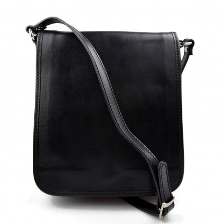 Sac cuir d'èpaule sac postier sac en cuir homme femme bandoulière sac de bureau noir