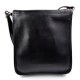 Bolso de cuero bandolera hombre mujer cartero de cuero negro bolso de piel messenger