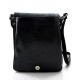 Mens shoulder leather bag shoulder bag genuine leather briefcase messenger black