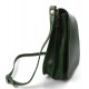 Bolso de cuero bandolera de piel cartero verde de hombre de mujer de cuero bolso de piel bolso de espalda bolso de piel