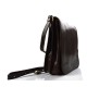 Bolso de cuero bandolera de piel cartero marron oscuro de hombre de mujer de cuero bolso de piel bolso de espalda bolso de piel