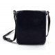 Tracolla pelle uomo donna borsa borsello messenger blu