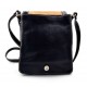 Tracolla pelle uomo donna borsa borsello messenger blu