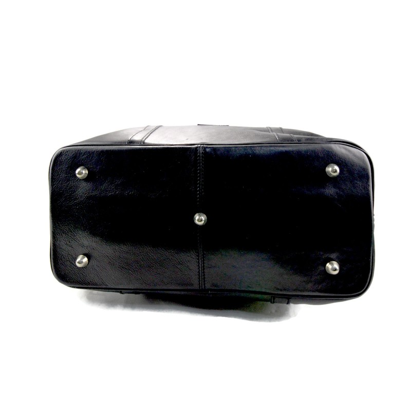 Leather dufflebag XXL weekender black mens ladies travel bag luggage