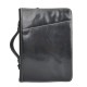 Leder herren damen aktentasche messenger ledertasche umhangetasche schultertasche schwarz