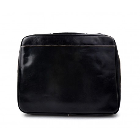 Bandoulière en cuir sac en cuir sac homme messenger sac d'épaule noir