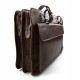 Leather shoulder bag briefcase carry on messenger bag leather ladies handbag mens office bag brown