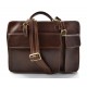 Leather shoulder bag briefcase carry on messenger bag leather ladies handbag mens office bag brown